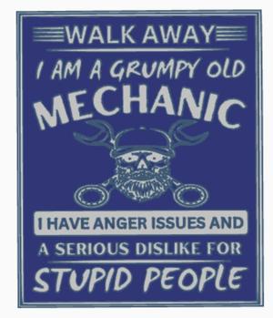 Grumpy old Mechanic 2 versions, Funny sign, Dual Extrusion option