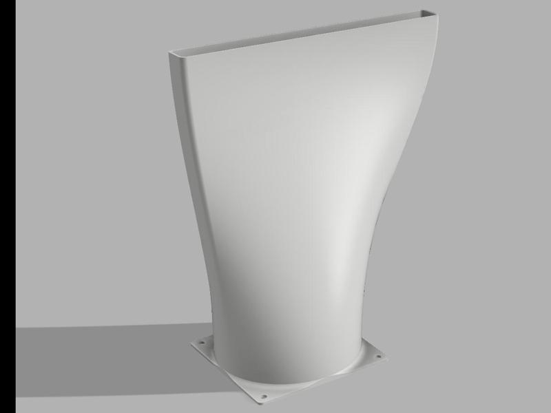 120mm fan to flat nozzle