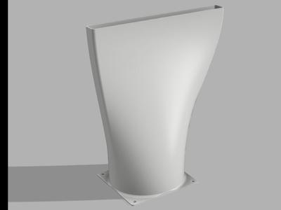 120mm fan to flat nozzle