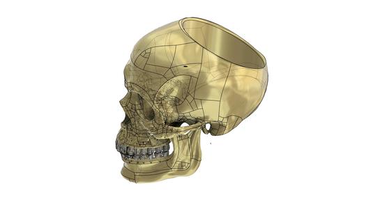 SKULL Ring for 3D print small finger size