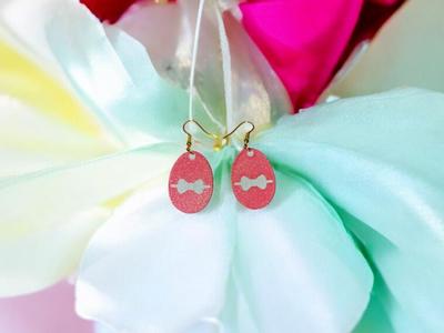 Easter egg bow earrings