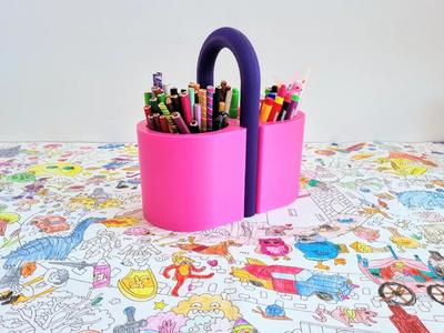 Pencil or Pen cup container with handle   