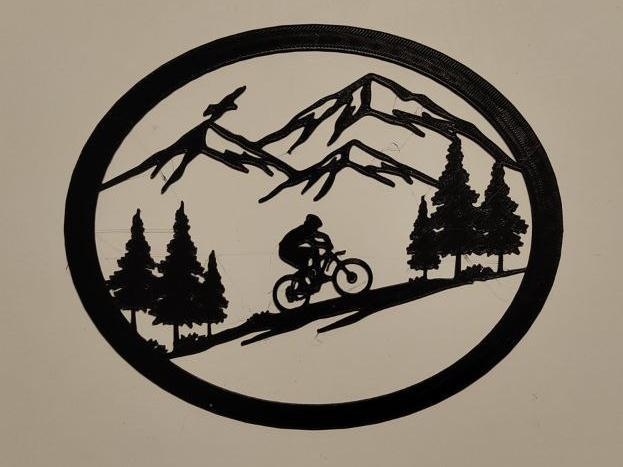 mountainbiker wall art