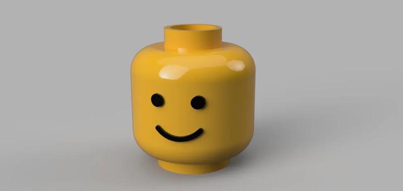 Lego Head Bead   