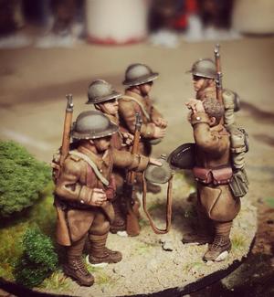 WW2 28mm WW2 french reserve infantry at rest