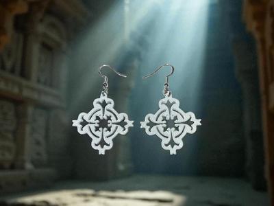 Mystical cross earrings