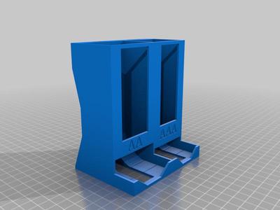 AA-AAA Battery Dispenser with Pocket for Pegboard uHook