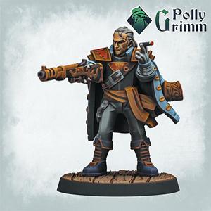 Tabletop historic miniature. Pirate marine set. Captain Roger