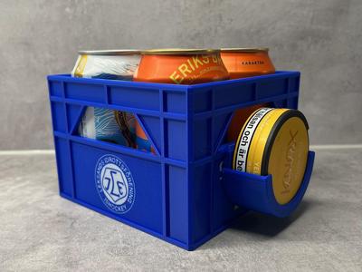 Removable snuff / Snus holder for beer crate
