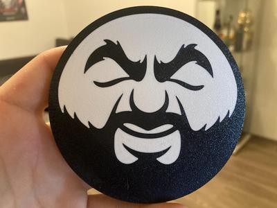 Bearded man coaster