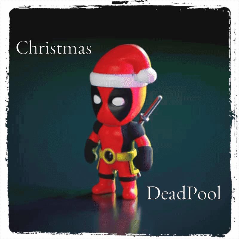 Cute Christmas Deadpool Statue - (Also Keychain)