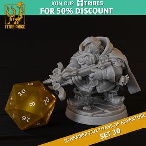 Dwarf Male Ranger - RPG Hero Character D&D 5e - Titans of Adventure Set 30