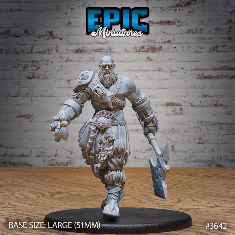Half-Giant Barbarian Axe / Arctic Warrior / Frozen Guard Humanoid / Snow Fighter / Wildling / Ice Age Encounter