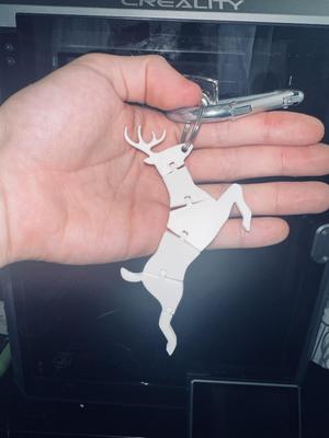 Articulated Deer Keychain