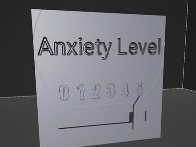 Funny pin adjustable anxiety level