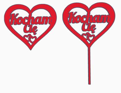 kocham Cie serce topper   