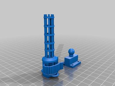 Gatling gun with ball join mount