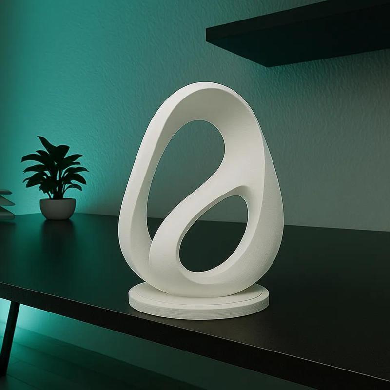 Mobius-Inspired Abstract Sculpture - Modern 3D Printed Decor   
