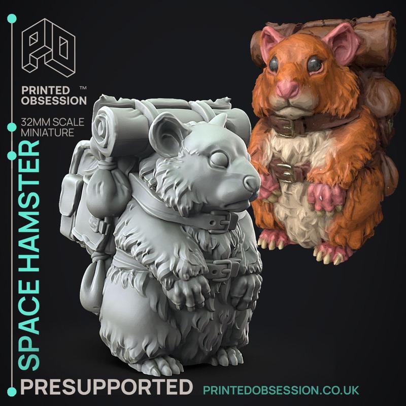 Space Hamster - Pack Animal - Weird Shores - PRESUPPORTED - 32mm Scale