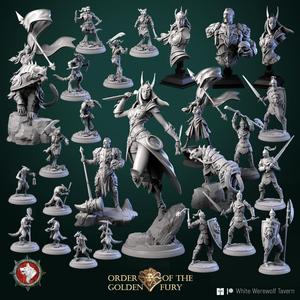 'Order of the Golden Fury' January 2023 Release 25 STL's miniatures pre-supported