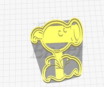 Plants vs Zombies cookie cutter - By Mancosaurio