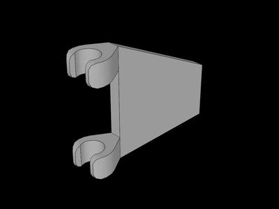 Lego Compatible (44676a.dat) Flag  2 x  2 Trapezoid (Thin C-Clip)   