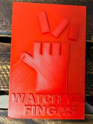 WATCH YA FINGAS (missing index tip)