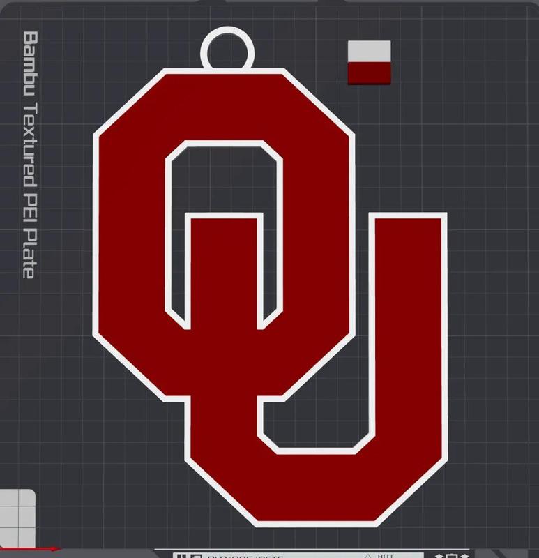 Oklahoma Sooners Oversized Necklace Logo   