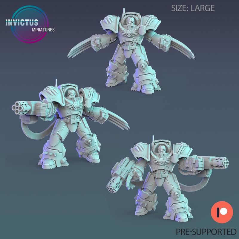 Skeleton Squad Officer Set / Exoskelet Soldier / Space War Construct / Steampunk Battle Robot / Invasion Army / Cyberpunk Droid / Sci-Fi Encounter