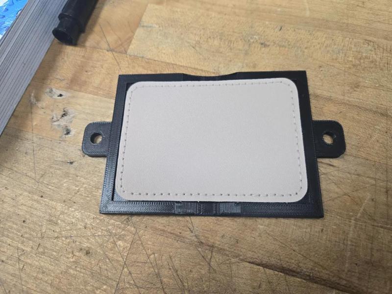 2.5" x 3.5" leather patch laser jig   