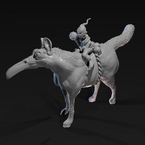 Mongoosetapirdog with Pixie rider