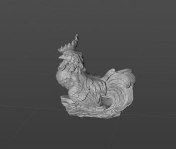 Big rooster miniature model