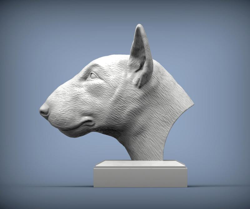 bull terrier 3D print model