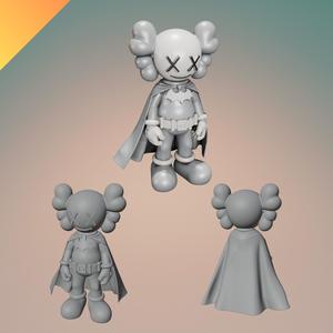 Batman KAWS – STL, OBJ, and GLB 3D Print Model