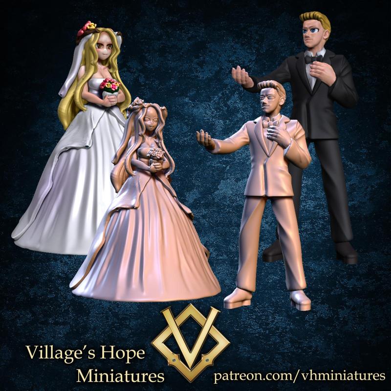 Groom & bride western style