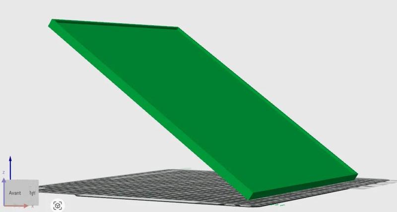 Plateau rectangulaire avec rebords – 250×200 mm   