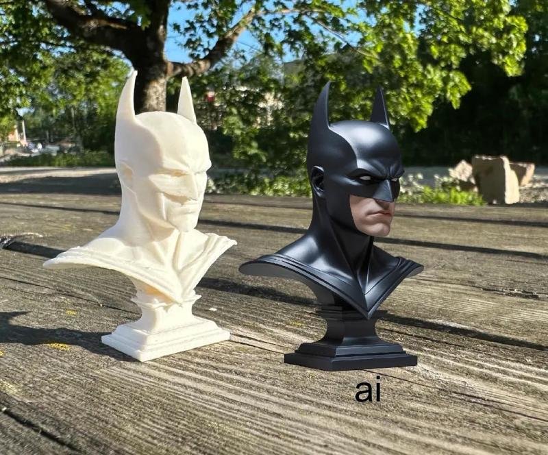 Batman Bust – Clean Stylized Head Sculpture   