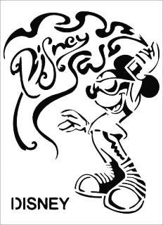 Mickey Mouse stencil 5