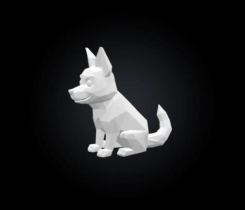 Low Poly Dog Deccor   