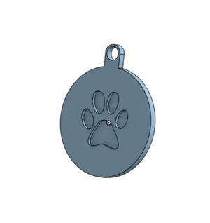 porte cle avec pate de chien   