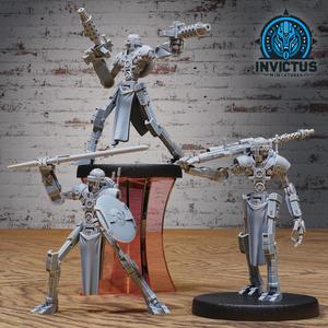 Droid Army Captain Set / Space Automaton / Galactic War Robot / Alien Infantry Machine / Cosmic Construct / Star Battle Army / Cyberpunk Trooper Light Attack / Sci-Fi Encounter