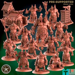 The Ogres BUNDLE (17 Unique pre-supported STLs)