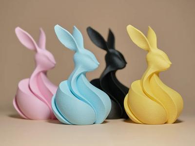 Cute Easter Bunny Figurine   