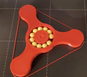 Fidget Spinner with plastic beads for bearings