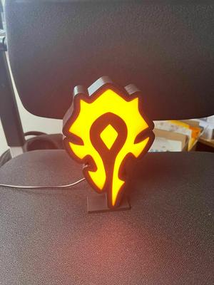 WoW Horde Lamp Lightbox 2 Colors