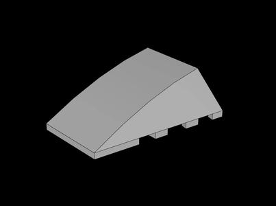 Lego Compatible (47753.dat) Wedge  4 x  4 Triple Curved without Studs   