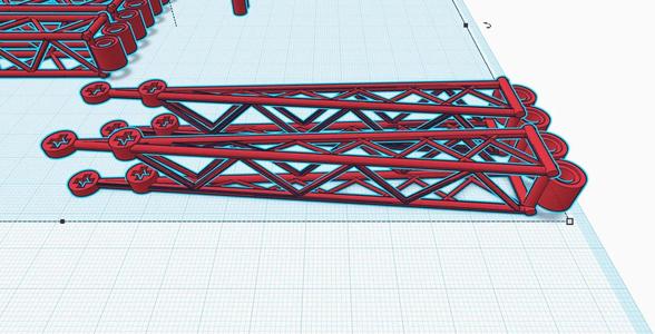 parts for a LEGO Lattice Boom Truck crane   