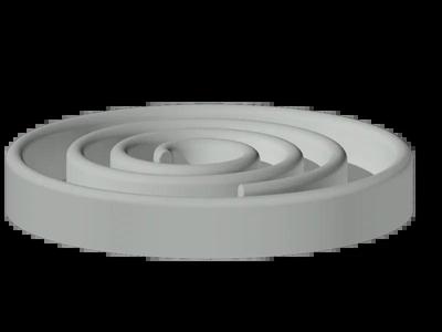 Spiral Dog food plate. Slow Eating Plate. The dog has to make an effort to get the food.   