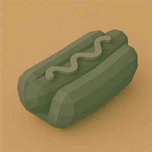 Low Poly Hotdog   