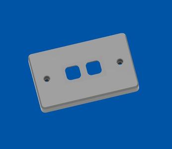 Switch Wall Plate - Double (25mm)